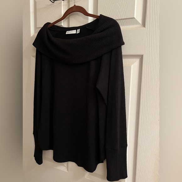 RAFAELLA~BLACK OFF THE SHOULDER~ BLOUSE~LG - Picture 4 of 11